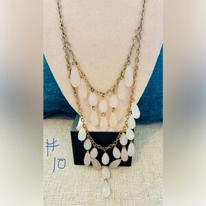 Elegant Gold and Cream Layered Necklace